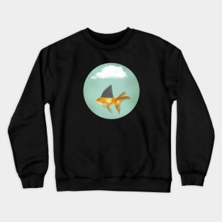 Goldfish Under a Cloud with a Shark Fin Crewneck Sweatshirt